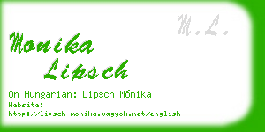 monika lipsch business card